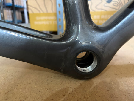 product #1583 – Undefeated Carbon Road Frame+Fork Set | Graphite Prism /MISSING PARTS (Size 54cm, Used-Very Good Condition)