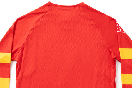 product #NFLJ-KC – NFL Collection | Long Sleeve MTB Jersey – KC Chiefs (Size Small, Like-New – Washed for Photos)